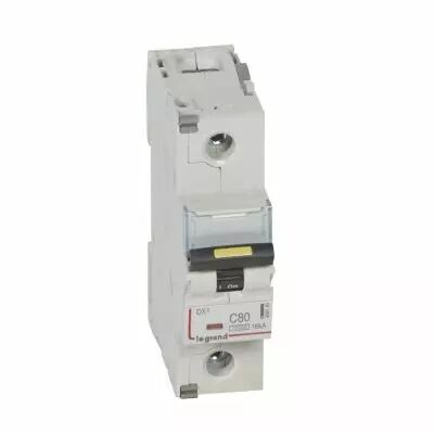 Disjoncteur DX� 10000-vis/vis-1P-230/400V~-80A-16kA-courbe C - 1,5M (409140)