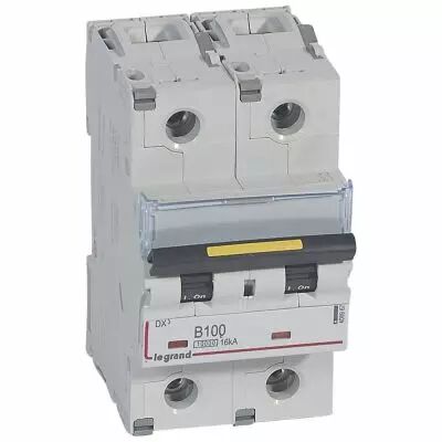 Disjoncteur DX� 10000-vis/vis-2P-230/400V~-100A-16kA-courbe B - 3M (408967)