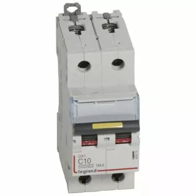 Disjoncteur DX� 10000-vis/vis-2P-230/400V~-10A-16kA-courbe C - 2M (409219)