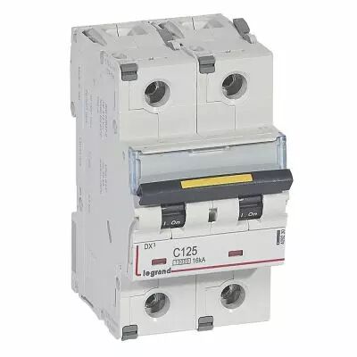 Disjoncteur DX� 10000-vis/vis-2P-230/400V~-125A-16kA-courbe C - 3M (409230)