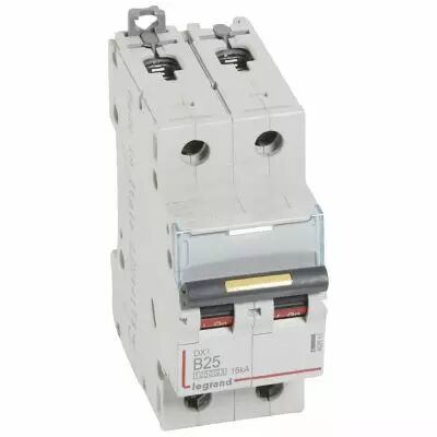 Disjoncteur DX� 10000-vis/vis-2P-230/400V~-25A-16kA-courbe B - 2M (408961)