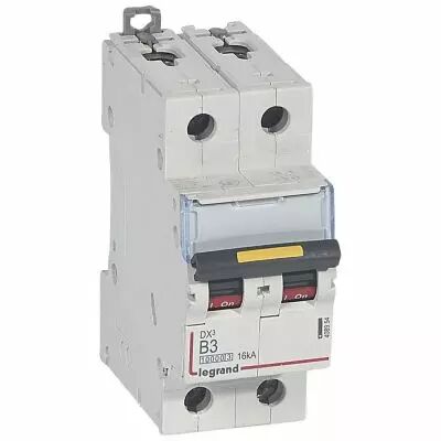 Disjoncteur DX� 10000-vis/vis-2P-230/400V~-3A-16kA-courbe B - 2M (408954)