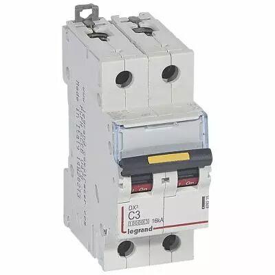 Disjoncteur DX� 10000-vis/vis-2P-230/400V~-3A-16kA-courbe C - 2M (409215)