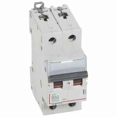 Disjoncteur DX� 10000-vis/vis-2P-230/400V~-50A-16kA-courbe B - 2M (408964)