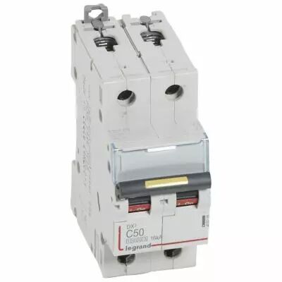 Disjoncteur DX� 10000-vis/vis-2P-230/400V~-50A-16kA-courbe C - 2M (409226)