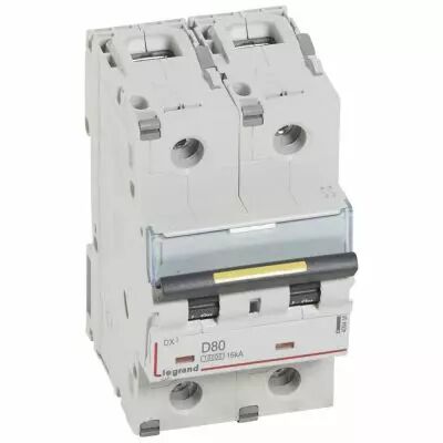 Disjoncteur DX� 10000-vis/vis-2P-230/400V~-80A-16kA-courbe D - 3M (409458)