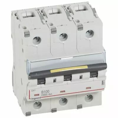 Disjoncteur DX� 10000-vis/vis-3P-400V~-100A-16kA-courbe B - 4,5M (409016)