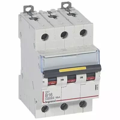 Disjoncteur DX� 10000-vis/vis-3P-400V~-16A-16kA-courbe B - 3M (409008)