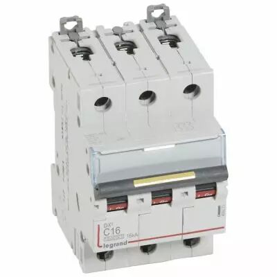 Disjoncteur DX� 10000-vis/vis-3P-400V~-16A-16kA-courbe C - 3M (409273)