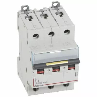 Disjoncteur DX� 10000-vis/vis-3P-400V~-1A-16kA-courbe C - 3M (409265)