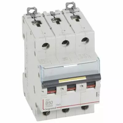 Disjoncteur DX� 10000-vis/vis-3P-400V~-50A-16kA-courbe B - 3M (409013)