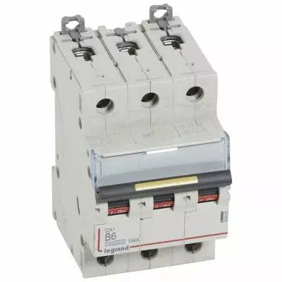 Disjoncteur DX� 10000-vis/vis-3P-400V~-6A-16kA-courbe B - 3M (409005)