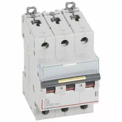 Disjoncteur DX� 10000-vis/vis-3P-400V~-6A-16kA-courbe C - 3M (409269)
