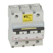 Disjoncteur DX³ 10000-vis/vis-3P-400V~-80A-16kA-courbe C - 4,5M (409280)