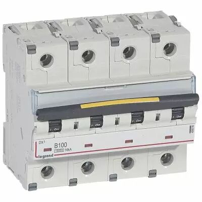 Disjoncteur DX� 10000-vis/vis-4P-400V~-100A-16kA-courbe B - 6M (409090)