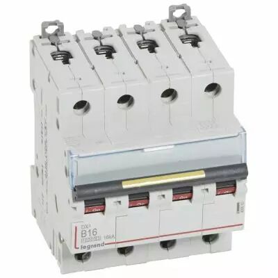 Disjoncteur DX� 10000-vis/vis-4P-400V~-16A-16kA-courbe B - 4M (409082)
