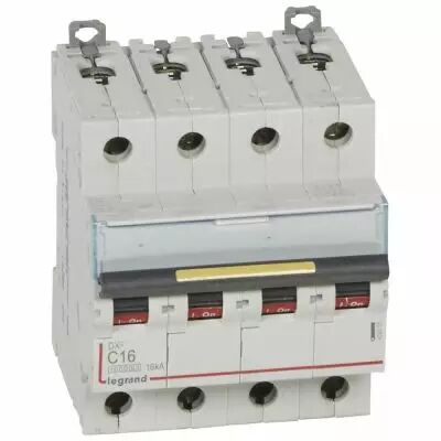 Disjoncteur DX� 10000-vis/vis-4P-400V~-16A-16kA-courbe C - 4M (409355)