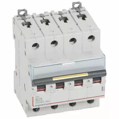 Disjoncteur DX� 10000-vis/vis-4P-400V~-25A-16kA-courbe B - 4M (409084)