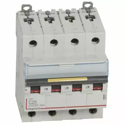 Disjoncteur DX� 10000-vis/vis-4P-400V~-25A-16kA-courbe C - 4M (409357)