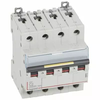 Disjoncteur DX� 10000-vis/vis-4P-400V~-2A-16kA-courbe C - 4M (409348)