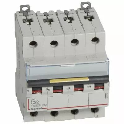 Disjoncteur DX� 10000-vis/vis-4P-400V~-32A-16kA-courbe C - 4M (409358)