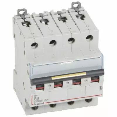Disjoncteur DX� 10000-vis/vis-4P-400V~-3A-16kA-courbe B - 4M (409077)