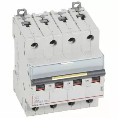 Disjoncteur DX� 10000-vis/vis-4P-400V~-3A-16kA-courbe C - 4M (409349)