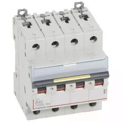 Disjoncteur DX� 10000-vis/vis-4P-400V~-40A-16kA-courbe B - 4M (409086)