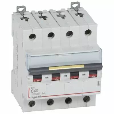 Disjoncteur DX� 10000-vis/vis-4P-400V~-40A-16kA-courbe C - 4M (409359)