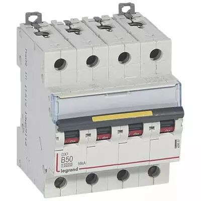 Disjoncteur DX� 10000-vis/vis-4P-400V~-50A-16kA-courbe B - 4M (409087)