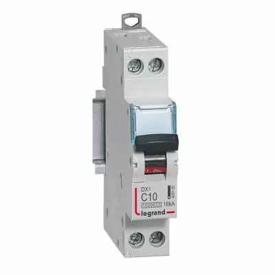 Disjoncteur DX� 10000-vis/vis-U+N-230V~-10A-16kA-courbe C - 1M (409150)