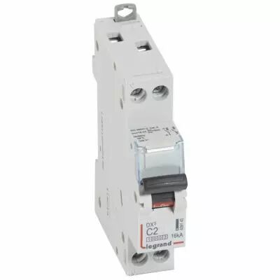 Disjoncteur DX� 10000-vis/vis-U+N-230V~-2A-16kA-courbe C - 1M (409145)