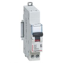 Disjoncteur DX³ 4500 - auto/vis - U+N 230V~ 2A - 6kA - courbe C - 1 mod (406876)