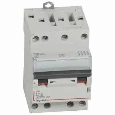 Disjoncteur DX� 4500 - vis/vis - 4P - 400 V~ - 16A - 6kA - courbe C - 3M (406910)