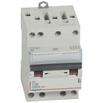 Disjoncteur DX³ 4500 - vis/vis - 4P - 400 V~ - 20A - 6kA - courbe C - 3M (406911)