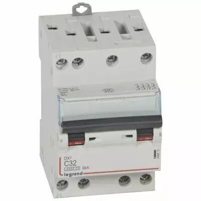 Disjoncteur DX� 4500 - vis/vis - 4P - 400 V~ - 32A - 6kA - courbe C - 3M (406913)