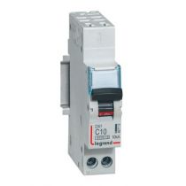 Disjoncteur DX³ 6000 - auto/vis - U+N - 230V~ - 10 A - 10 kA - courbe C - 1M (407712)