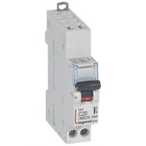 Disjoncteur DX³ 6000 - auto/vis - U+N - 230V~ - 20 A - 10 kA - courbe C - 1M (407715)