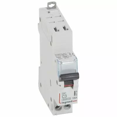 Disjoncteur DX� 6000 - auto/vis - U+N - 230V~ - 3 A - 10 kA - courbe C - 1M (407708)