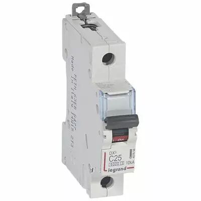 Disjoncteur DX� 6000 - vis/vis - 1P - 230/400V~ - 25A - 10kA - courbe C - 1M (407656)
