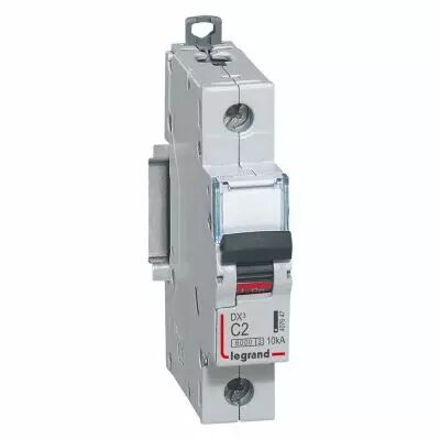 Disjoncteur DX� 6000 - vis/vis - 1P - 230/400V~ - 2A - 10kA - courbe C - 1M (407647)