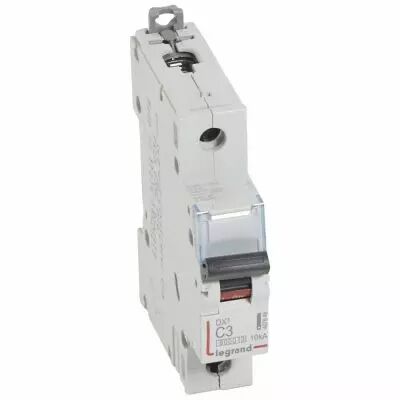 Disjoncteur DX� 6000 - vis/vis - 1P - 230/400V~ - 3A - 10kA - courbe C - 1M (407648)