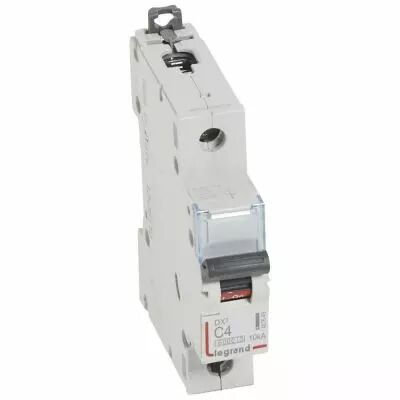 Disjoncteur DX� 6000 - vis/vis - 1P - 230/400V~ - 4A - 10kA - courbe C - 1M (407649)