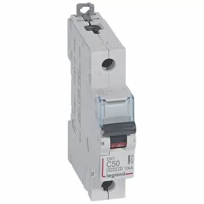 Disjoncteur DX� 6000 - vis/vis - 1P - 230/400V~ - 50A - 10kA - courbe C - 1M (407659)