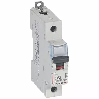 Disjoncteur DX� 6000 - vis/vis - 1P - 230/400V~ - 63A - 10kA - courbe C - 1M (407660)