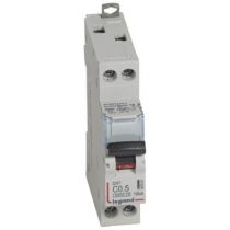 Disjoncteur DX³ 6000 - vis/vis - U+N - 230V~ - 0,5 A -10 kA - courbe C - 1M (407691)