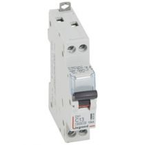 Disjoncteur DX³ 6000 - vis/vis - U+N - 230V~ - 13 A - 10 kA - courbe C - 1M (407699)