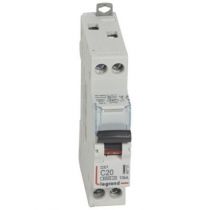 Disjoncteur DX³ 6000 - vis/vis - U+N - 230V~ - 20 A - 10 kA - courbe C - 1M (407701)