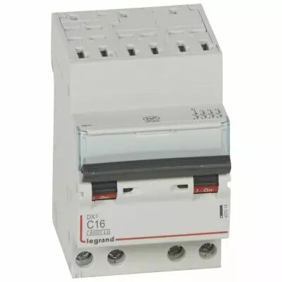Disjoncteur DX� 6000 -auto/vis- 4P- 400V~-16A-10kA-courbeC-peigne HX� opti 4P - 3M (407914)