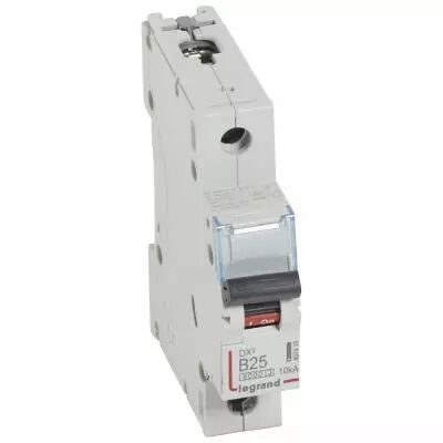 Disjoncteur DX� 6000 -vis/vis- 1P-230/400V~ -25A-10kA -courbe B - 1M (407419)
